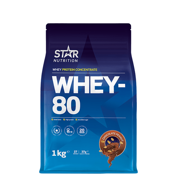 whey-80 proteinpulver 1kg, star nutrition